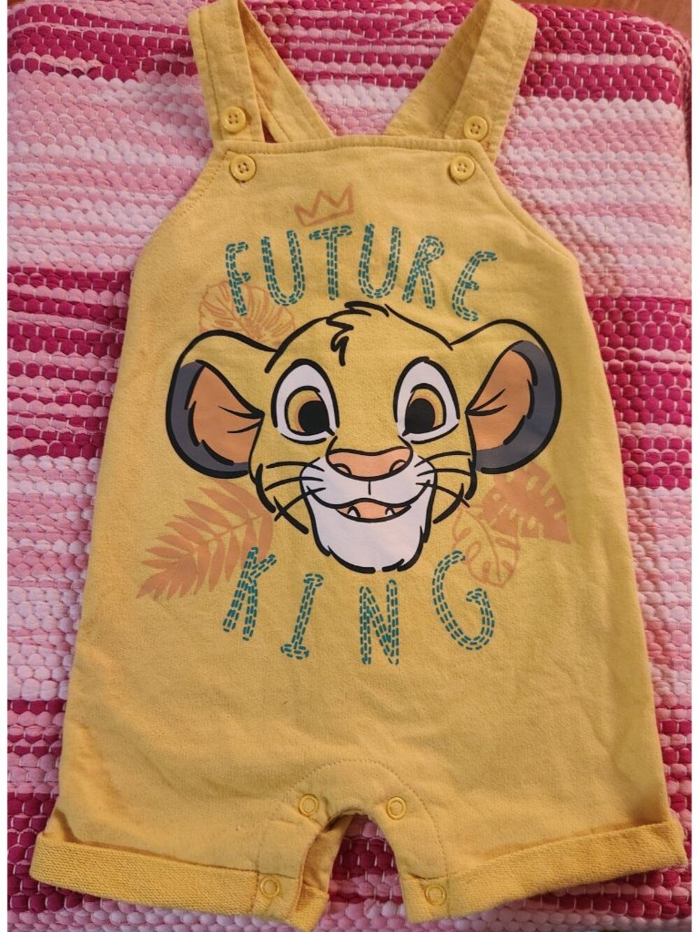 Disney Lion King Simba Shortalls Size 12 Months